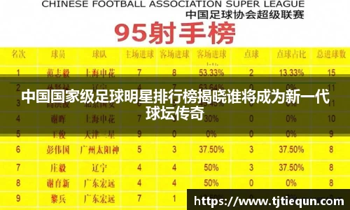中国国家级足球明星排行榜揭晓谁将成为新一代球坛传奇